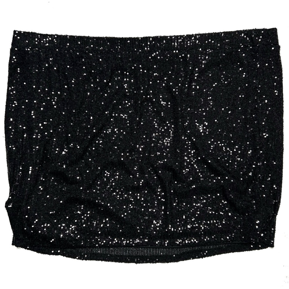 Maurices 4X Sequin Mini Skirt Black Women’s Plus Size Stretch